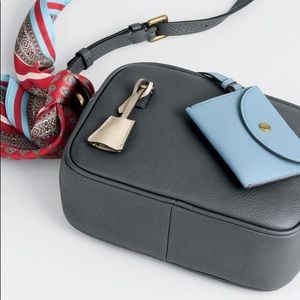 J. Crew Signet Crossbody in Grey (Italian leather)